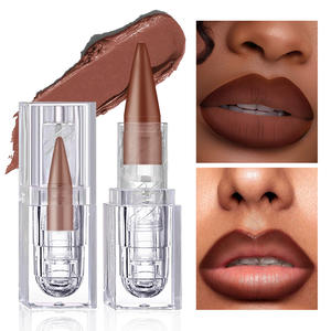 新着ビーガン口紅長持ち13色口紅プライベートラベルノンスティックカップパールセントクリスタルスクエアチューブ口紅 - Product Image 5