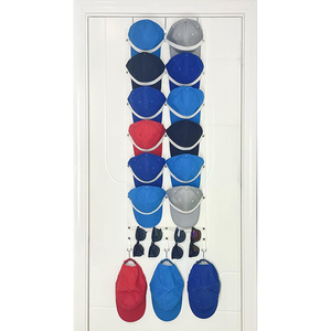 Mũ tổ chức giá cho Mũ bóng chày mũ giữ trên cửa cho tủ quần áo với 7 cảm thấy ban nhạc & 3 Móc - Product Image 3