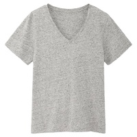T-shirt court pour femme, best-seller, couleur personnalisée, col en V, grande taille, style hip-hop, broderie boutonnée, anti-rides, respirant, séchage rapide
