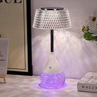 Business HID veilleuse atmosphère paillettes bouteille gradation ombre transparente protection des yeux led lampe de bureau avec abat-jour en cristal