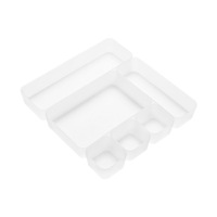 Tik Tok mini boîte à cosmétiques ronde transparente en plastique, organisateur de rangement à 6 tiroirs