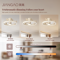 Dessin animé mignon 20 pouces 65W ventilateur lumière pour chambre d'enfants ventilateur lumière Intelligent plafonnier Simple haute lumière à distance