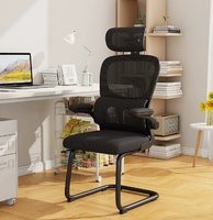 Chaise de bureau ergonomique en maille avec dossier incurvé, accoudoirs rotatifs, design de luxe léger, confortable pour une utilisation prolongée, idéale pour étudiants et bureaux