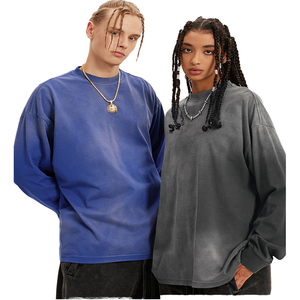 T-shirt Personalizzata di Alta Qualità in Puro Cotone, Stile Vintage Acid Wash Traspirante per Streetwear, Hip-hop, <span class=keywords><strong>Rap</strong></span>, Skateboard e Parkour - Product Image 4