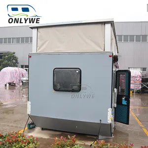 Pickup Truck Campers ONLYWE Lightweight Overland Slide In Pop Up Pickup Truck Bed Rv Camper Off Road Aluminum Slide On Flatbed Truck Camper For Sale