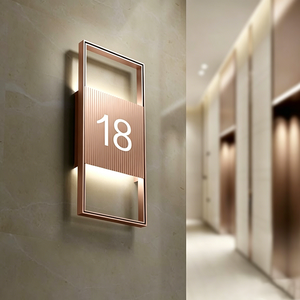 Placas de Número de Puerta Solares Iluminadas, Letreros Personalizados con Número de Habitación para Hotel, Oficina, Habitación - Product Image 3