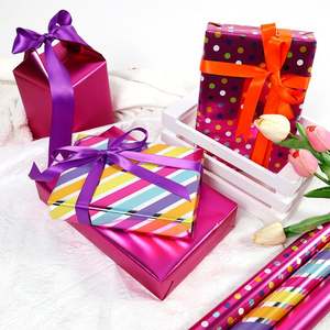 High Quality Wholesale 80g <b>Christmas</b> Aluminized <b>Paper</b> Tissue 43*300cm Gift Luxury Custom Birthday Packaging <b>Wrapping</b> <b>Paper</b> Roll - Product Image 2