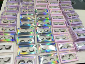 False Eyelashes Wispy 22mm Faux Mink New Arrival Full Strip Curly Lashes Provide Custom Package Box