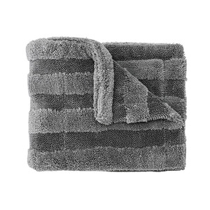 Toalla de microfibra para coche, color gris, gruesa, suave, absorbente, multifuncional, con diseño retorcido, para lavado de coches - Product Image 4