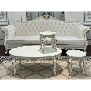 Juego de <span class=keywords><strong>Mesa</strong></span> de <span class=keywords><strong>Centro</strong></span> de Lujo Real, Contemporáneo, Ajustable en Altura, Dorado, Grande, de Madera, para Sala de Estar - Product Image 2