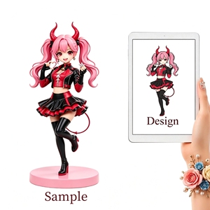 WEIMEI TOY Muñecas de Anime Personalizadas de PVC/TPR, Doble Sirena Demonio con Atuendo de Alas y Cuernos - Coleccionable Ecológico a Escala 1/60 - Product Image 1