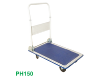 Carro de Plataforma de Acero Plegable de Cuatro Ruedas con Capacidad de Carga de 150 kg, Compatible con OEM, Carro de Mano de Plástico para Almacén, Herramientas de Transporte