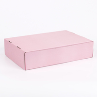 Boîtes d'expédition personnalisées ondulées pour cils, emballage cosmétique rose, vente chaude
