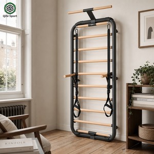 Set Palestra Domestica Multifunzionale con Barra a Muro, Attrezzatura Multifunzione <span class=keywords><strong>per</strong></span> Appartamenti Piccoli, Compatto Grigio Antracite - Product Image 3