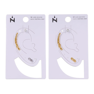 Orecchini a Forma di Otto in Acciaio Inossidabile con Zirconia Cubica, Set di 12 Pezzi, Gioielli Unisex da Regalo - Product Image 2