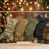 Sac cadeau tactique personnalisé en polyester imperméable et durable avec sangle Molle pour patch, capacité 20kg+, idéal pour Noël