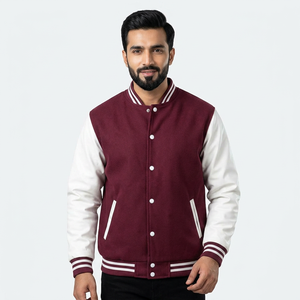 <b>Top</b> Quality Customized Print & Embroidered Varsity Jackets for Sale Reasonable Price Button Closure Varsity Men's Jackets - Product Image 1