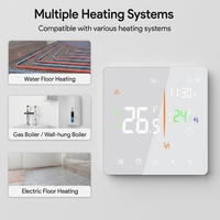 Termostato Inteligente Comercial para Hoteles con Wifi, Pantalla de Humedad y Clima en Tiempo Real, Bloqueo Infantil para Evitar Cambios Accidentales de Parámetros