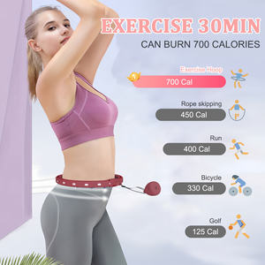 18 Knot Ağırlıklı Akrilik Egzersiz Çemberi 360 Derece Dönüş Büyük Beden Akıllı Bel Egzersiz Halkası Yetişkinler İçin Kilo Verme - Product Image 5