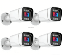 Sistema de Cámaras de Seguridad IP POE CMOS de 4 Piezas, 2MP/4MP/8MP, con Almacenamiento en la Nube, Audio Bidireccional y Detección de Movimiento