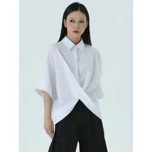Blusa Marga manica corta-bianco - Product Image 6