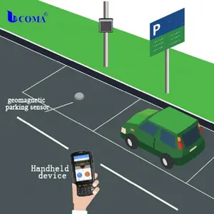 Gestione del parcheggio su strada NB IOT lora sensor detector sensore geomagnetico con dispositivo portatile