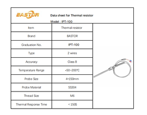 รุ่น: IPT-100สายไฟ2เส้นคลาส B M6เกลียว<span class=keywords><strong>4</strong></span>*150มม. เทอร์โมคัปเปิล - Product Image 2