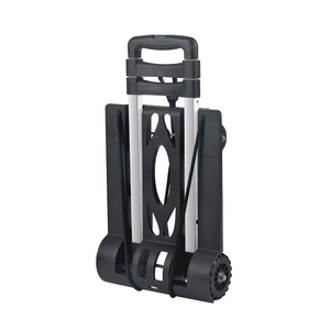 Chariot pliant noir professionnel de poussée de main de roues du <span class=keywords><strong>caddie</strong></span> 4 de chariots pour l'entrepôt - Product Image 1