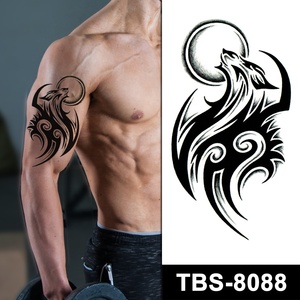 Tatouages temporaires tribaux réalistes pour hommes, motifs cool, noir, totem, bras, jambe, dos, main - Product Image 2