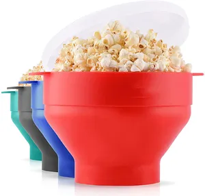 Food Grade Folding Microwave Silicone Popcorn Cups Popcorn Maker Bowl Popcorn Bucket