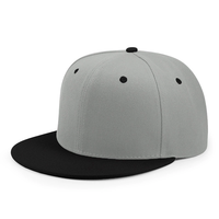 Casquette Snapback Hip-Hop Streetwear OEM ODM à Six Panneaux, Rigide, à Bord Plat, Bicolore, Multicolore, Vierge, Personnalisable avec Broderie ou Impression de Logo