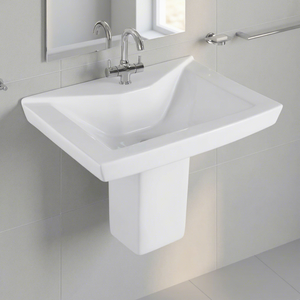 Lavabo moderne en pierre de granit à double pression, design intérieur, demi-piedestal, motif antique, pour villa - Product Image 6