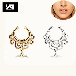 <span class=keywords><strong>Faux</strong></span> <span class=keywords><strong>Piercing</strong></span> en forme de U, bijoux de haute qualité, 1 pièce, Clip pour oreille, <span class=keywords><strong>nez</strong></span>, <span class=keywords><strong>Septum</strong></span> - Product Image 5
