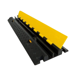 Electriduct nhiệm vụ nặng nề 2-kênh bảo vệ cáp 12,000 lbs mỗi trục 1.2 inch giao thông dây hose đoạn đường nối dây bìa đen cao su - Product Image 6