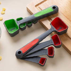 Juego de 4 Cucharas Medidoras de Plástico de Colores con Escala, Cucharas Medidoras Plegables Combinadas - Product Image 2