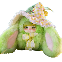 Jouet en peluche sorcière magique, boîte mystère, poupée en peluche mignonne à grandes oreilles, figurine de collection surprise, ornement de bureau Kawaii, cadeau