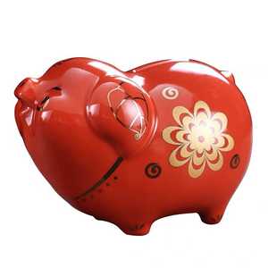 Alcancías Baratas al por Mayor, Alcancía en Forma de Cerdo, Alcancía para Niños, Alcancía de Cerámica Blanca, Alcancía Pequeña - Product Image 3