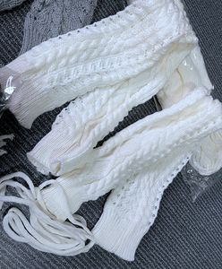 <span class=keywords><strong>Bas</strong></span> de cuisse hauts tricotés sans pieds pour femmes, chaussettes <span class=keywords><strong>en</strong></span> <span class=keywords><strong>laine</strong></span> chaude, cravate au dessus des genoux, couleur unie, Tube Long, hiver,, DDA1844 - Product Image 6