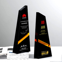 Black Crystal Awards Trophée en cristal noir K9 Trophée en acrylique Trophées Plaques Médailles Black Crystal Awards
