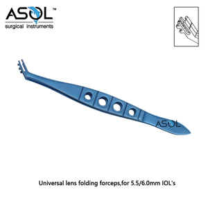 Pinces pliantes pour lentilles, pinces d'implantation d'IOL, intraoculaires pour <span class=keywords><strong>chirurgie</strong></span> de la cataracte, 108 mm - Product Image 2