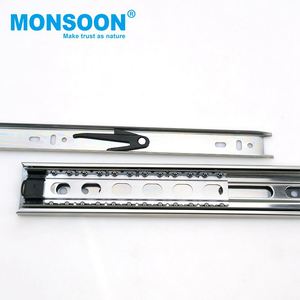 Nhiệm Vụ Nặng Nề <span class=keywords><strong>45Mm</strong></span> 3 Lần Đầy Đủ Mở Rộng Mạ Kẽm Bóng Mang Kính Thiên Văn Kênh Hướng Dẫn Đường Sắt Runner Ngăn Kéo Trượt - Product Image 3