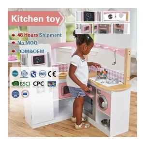 Regali per ragazze giochi di imitazione giocattoli da cucina in legno fai da te con accessori set da gioco da cucina mobili in legno giocattoli per bambini giocattoli per bambini