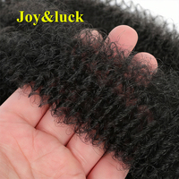 Grosir kualitas tinggi Crochet kepang warna-warni Afro Kinky Curl pirang hitam dilipat rambut gimbal ekstensi