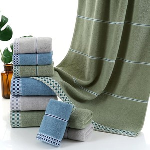 Phong cách tối giản bông khăn tắm đơn giản màu đồng bằng Mô hình du lịch khách sạn Khăn tắm áo choàng tắm cắm trại phòng tập thể dục tắm tấm - Product Image 2