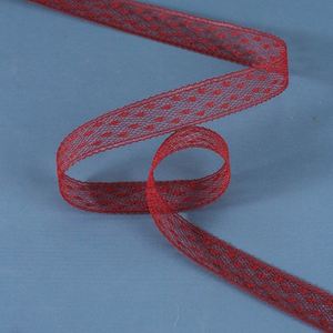 Ruban en dentelle festonnée à pois de 1,7 cm de haute qualité, en polyester, pour Noël, 50 yards/rouleau, pour emballer des boîtes cadeaux et des bijoux - Product Image 4