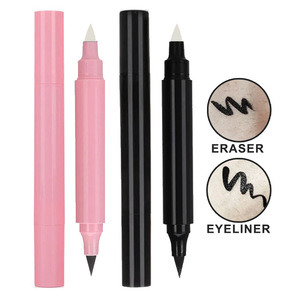 Crayon Eyeliner Minéral Cosmétique Haute Qualité Marque Privée Eyeliner Liquide Imperméable Stylo Eyeliner Double Embout avec Gomme - Product Image 2