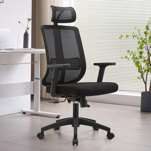Comfortable Boss Revolving Office <b>Chair</b> <b>with</b> <b>Wheels</b> Swivel and Adjustable Headrest Reception <b>Chair</b> - Product Image 1