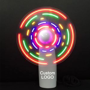 พัดลมมือถือ LED แบบกำหนดเอง Xx3611 พร้อมไฟกระพริบและโลโก้ ขายส่งจากโรงงานผู้ผลิต ของขวัญโฆษณา - Product Image 1