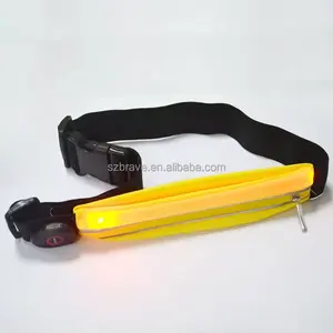 Clignotant sport taille ceinture Pack étanche lumière LED avertissement taille Pack sport téléphone portable sac USB Rechargeable