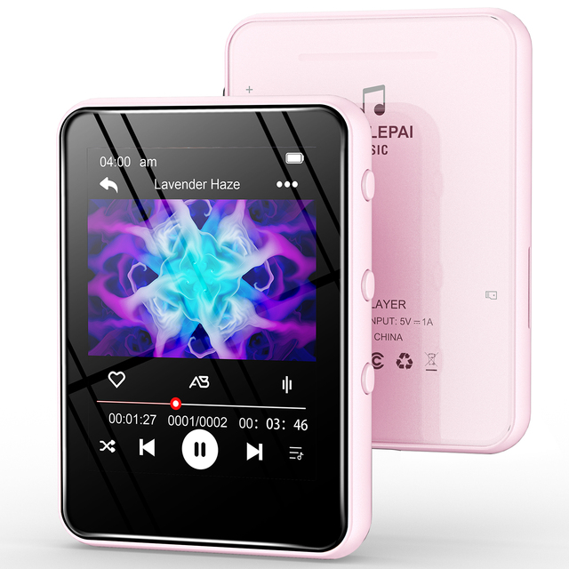 Pink,Multifunctional M18 MP3 Player 32GB Storage,2.4 Inch Color Display, FM Radio Recorder HiFi Wholesale
